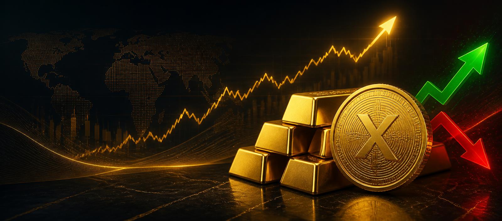 نمودار قیمت طلا و ارز دیجیتال